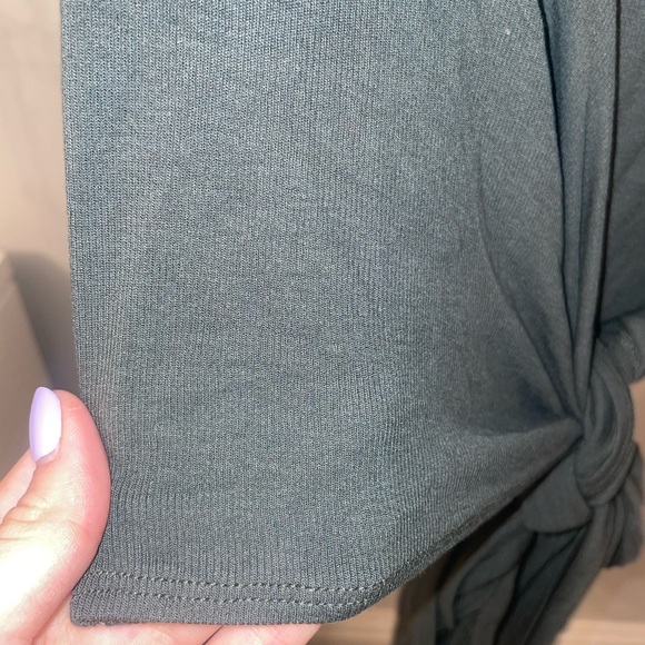 Olivaceous LA Green Tie Top - Picture 3 of 4